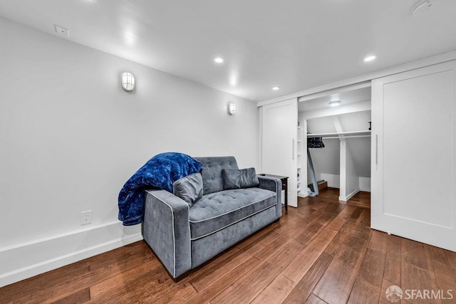 3014 Pine St Unit A, San Francisco, CA 94115 - living area featuring wood finished floors, recessed lighting, and baseboards
