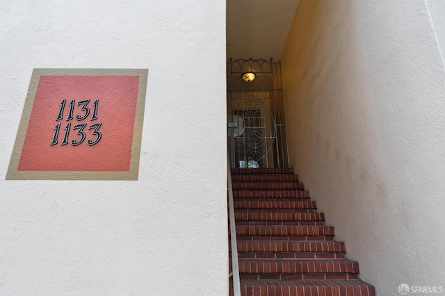 view of stairs