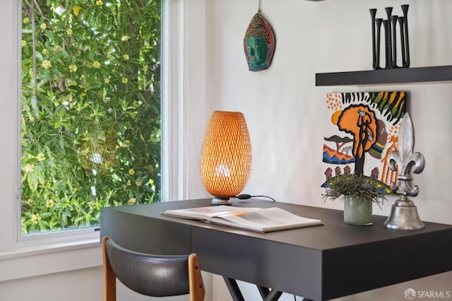 view of home office