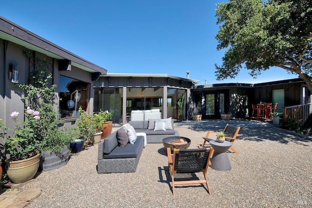 view of patio featuring outdoor lounge area