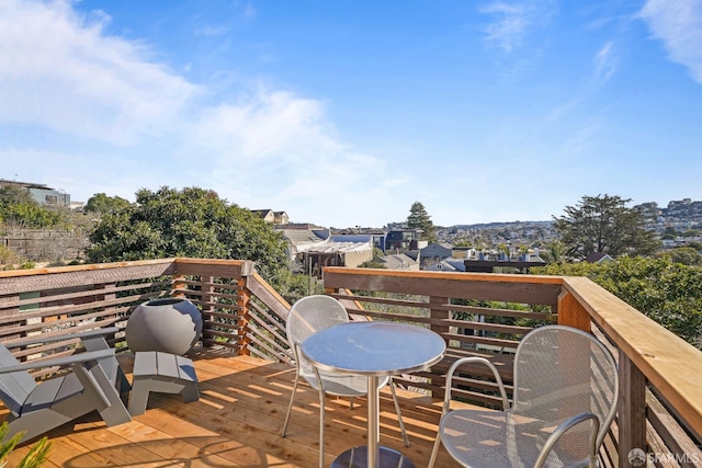 view of wooden terrace