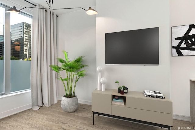201 Folsom St Unit 2A, San Francisco, CA 94105 - detailed view of wood finished floors and baseboards