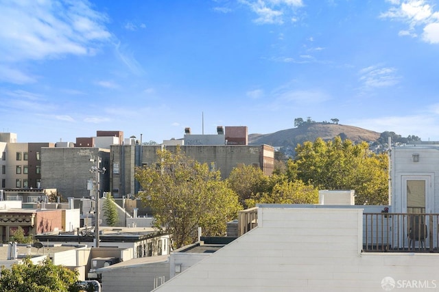 exterior space with a mountain view