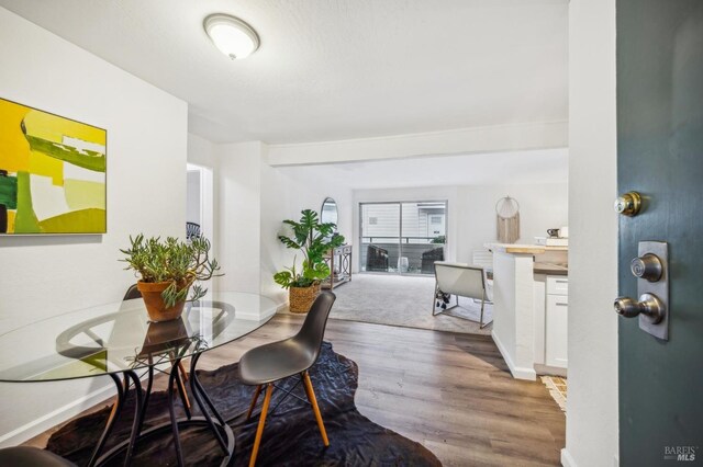 148 Larkspur Plaza Dr, Larkspur, CA 94939 - dining space featuring wood finished floors and baseboards