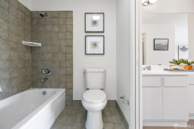389 Belmont St Unit 306, Oakland, CA 94610 - bathroom with vanity, tile patterned flooring, and shower / bathtub combination