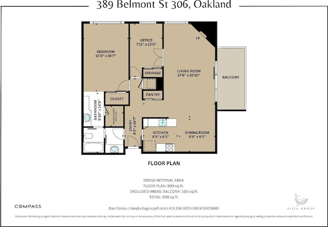 389 Belmont St Unit 306, Oakland, CA 94610 - view of room layout