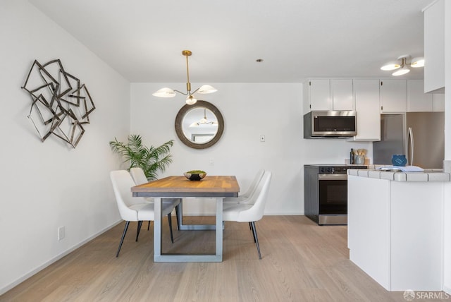 389 Belmont St Unit 306, Oakland, CA 94610 - dining room with light wood-type flooring and baseboards