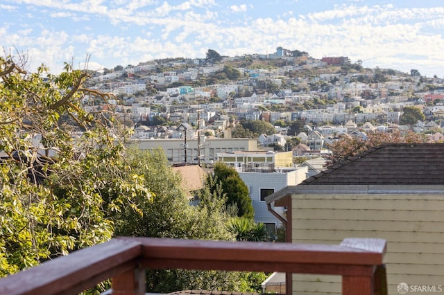 view of mountain feature featuring a residential view