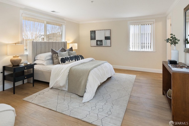 110 Sheridan Rd, Oakland, CA 94618 - bedroom featuring wood finished floors, baseboards, and crown molding
