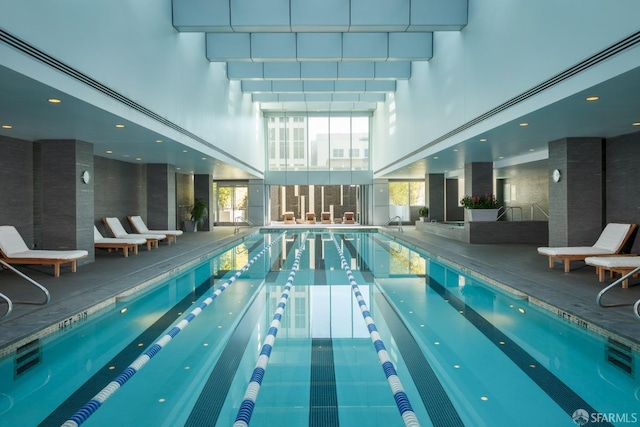 view of pool featuring a patio area