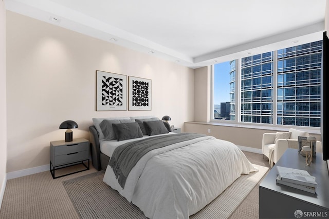 bedroom featuring carpet