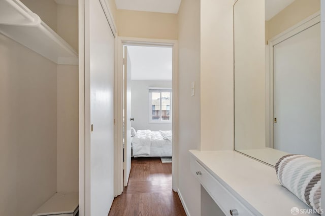 interior space featuring dark wood finished floors