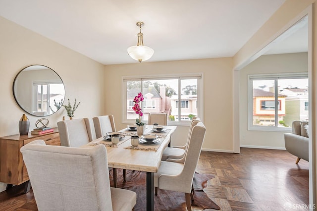 dining room featuring baseboards