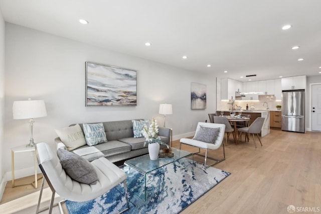 2055 42nd Ave, San Francisco, CA 94116 - living room featuring recessed lighting and light wood finished floors
