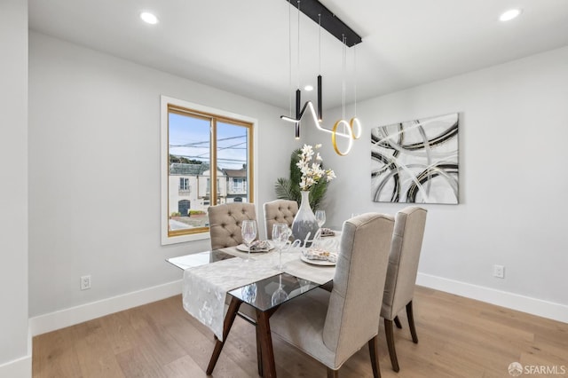 2055 42nd Ave, San Francisco, CA 94116 - dining space with light wood-type flooring and recessed lighting