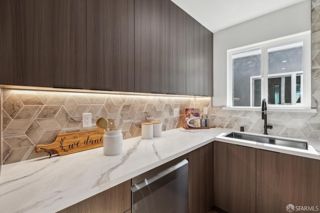 2055 42nd Ave, San Francisco, CA 94116 - kitchen featuring dishwasher, modern cabinets, and tasteful backsplash