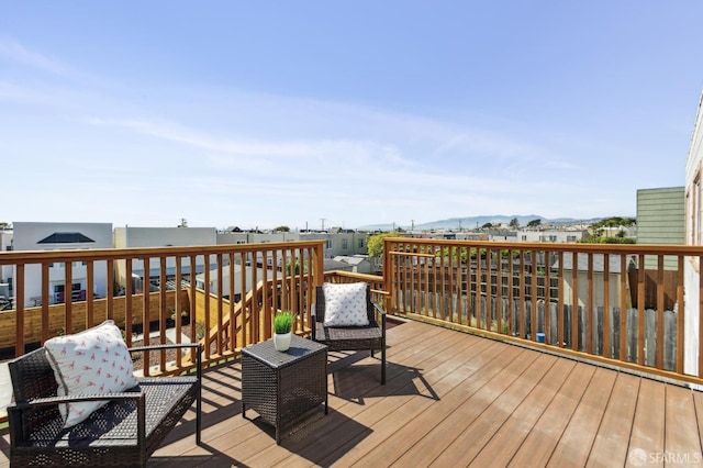 2055 42nd Ave, San Francisco, CA 94116 - deck featuring a mountain view
