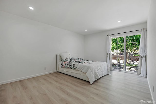 2675 Simas Ave, Pinole, CA 94564 - bedroom with light wood-style floors, access to outside, and recessed lighting