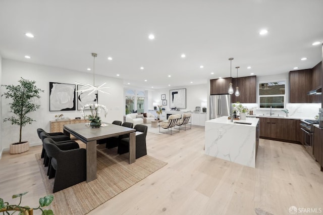 26 Southwood Dr, San Francisco, CA 94112 - dining space with recessed lighting, light wood-style flooring, and healthy amount of natural light