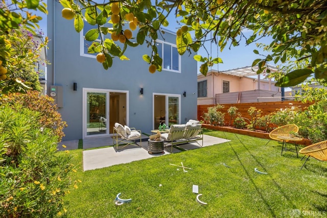 26 Southwood Dr, San Francisco, CA 94112 - back of house with stucco siding, a patio area, and an outdoor living space