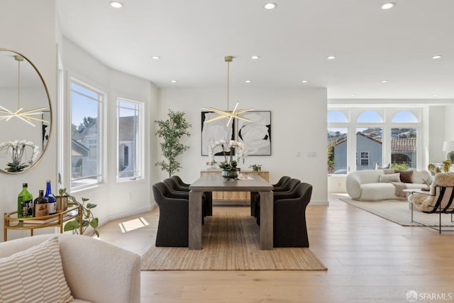 26 Southwood Dr, San Francisco, CA 94112 - dining area featuring light wood finished floors, recessed lighting, and baseboards