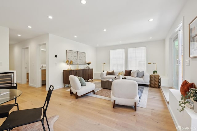 26 Southwood Dr, San Francisco, CA 94112 - living area featuring light wood finished floors, recessed lighting, and baseboards