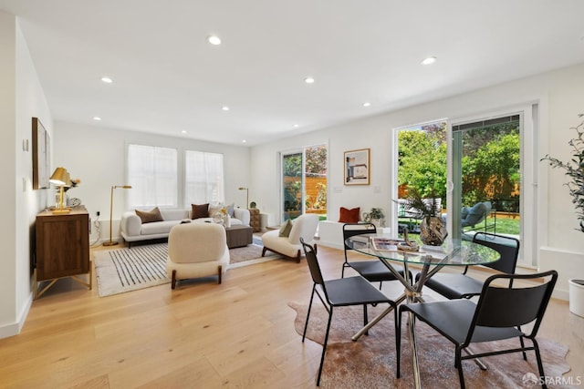 26 Southwood Dr, San Francisco, CA 94112 - dining space with light wood-type flooring, recessed lighting, and baseboards