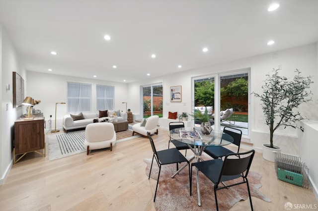 26 Southwood Dr, San Francisco, CA 94112 - dining space featuring light wood-type flooring, recessed lighting, and baseboards