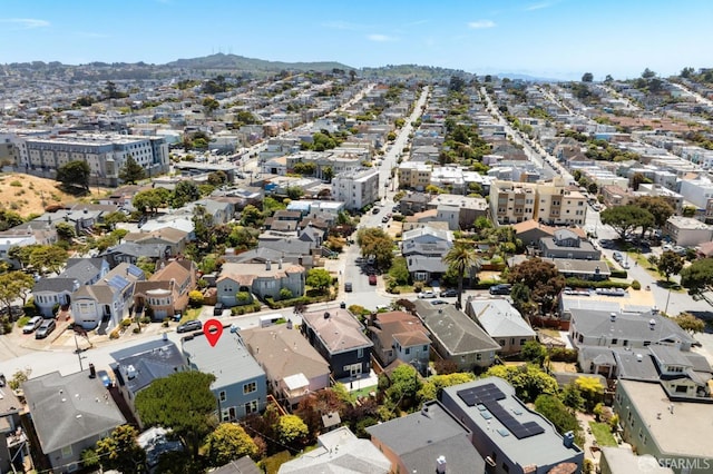26 Southwood Dr, San Francisco, CA 94112 - aerial view of property's location featuring nearby suburban area and a mountain backdrop