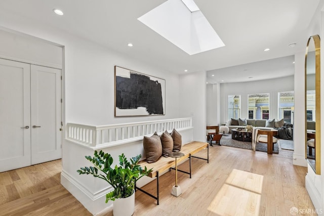 267 Bonview St, San Francisco, CA 94110 - living area with wood finished floors, recessed lighting, and a skylight