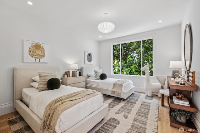 267 Bonview St, San Francisco, CA 94110 - bedroom featuring light wood-style flooring and recessed lighting