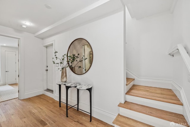 267 Bonview St, San Francisco, CA 94110 - staircase with wood finished floors and baseboards
