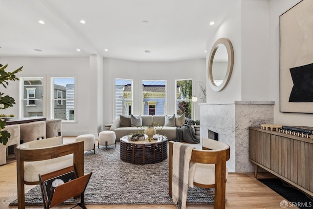 267 Bonview St, San Francisco, CA 94110 - living room featuring wood finished floors and recessed lighting