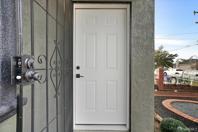 view of doorway to property