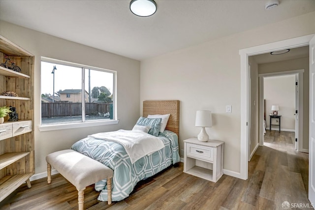 bedroom featuring hardwood / wood-style floors