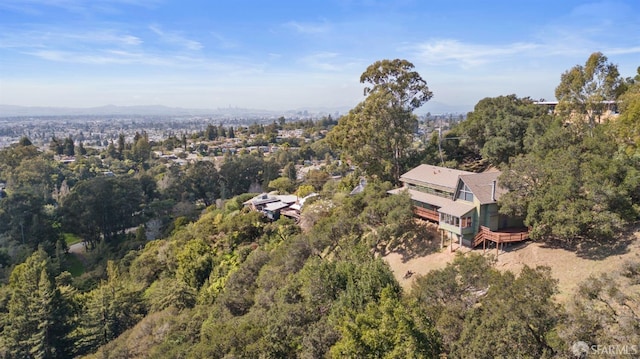 aerial view with a view of trees