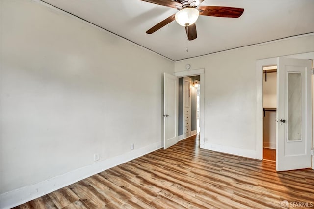 2830 Parker Ave, Oakland, CA 94605 - unfurnished bedroom featuring light wood-type flooring and a ceiling fan