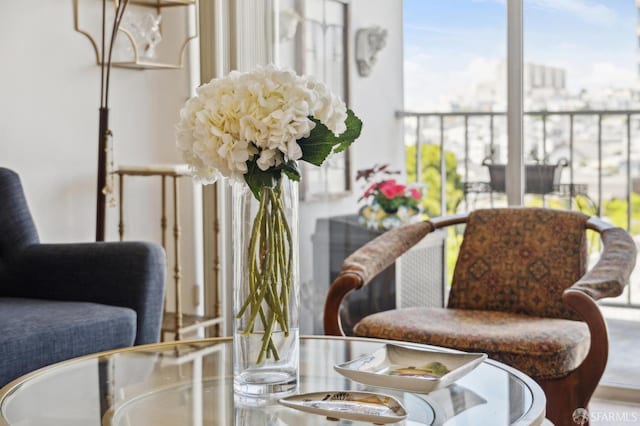 sitting room with plenty of natural light