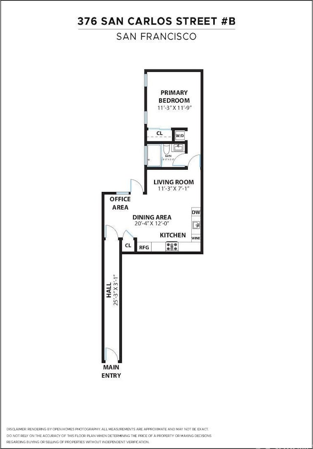 376 San Carlos St Unit B, San Francisco, CA 94110 - room layout