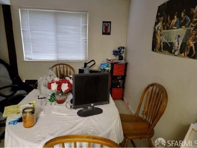 view of dining room