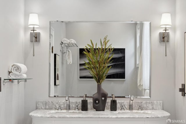 room details with a sink and double vanity