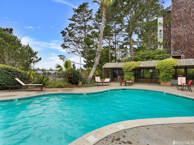 view of pool with a patio area