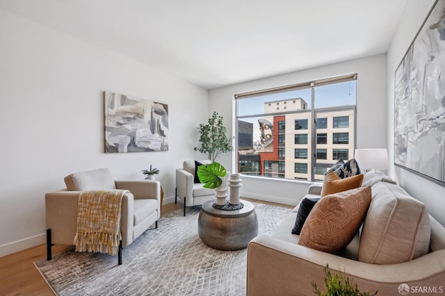 170 King St Unit 1006, San Francisco, CA 94107 - living room featuring wood finished floors and baseboards