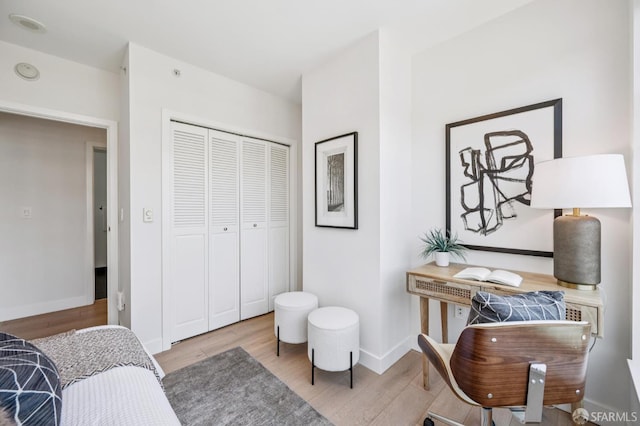 170 King St Unit 1006, San Francisco, CA 94107 - bedroom with wood finished floors and a closet