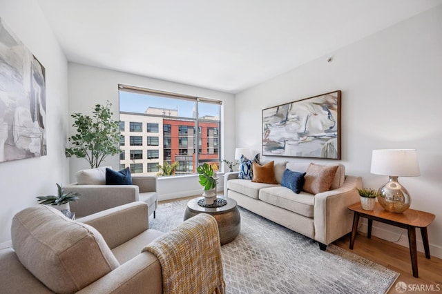 170 King St Unit 1006, San Francisco, CA 94107 - living room featuring wood finished floors and baseboards