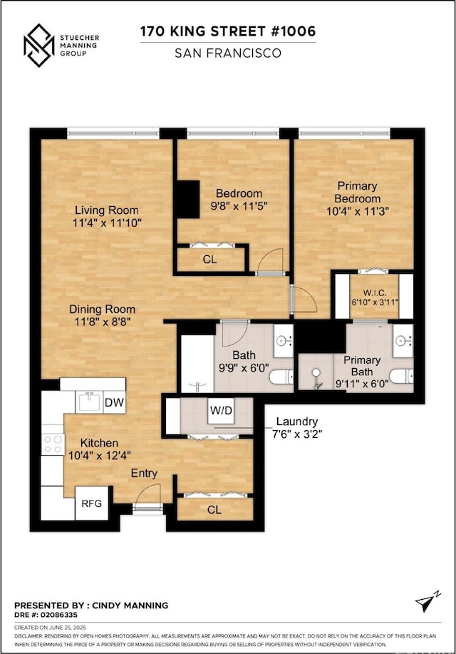170 King St Unit 1006, San Francisco, CA 94107 - view of floor plan / room layout