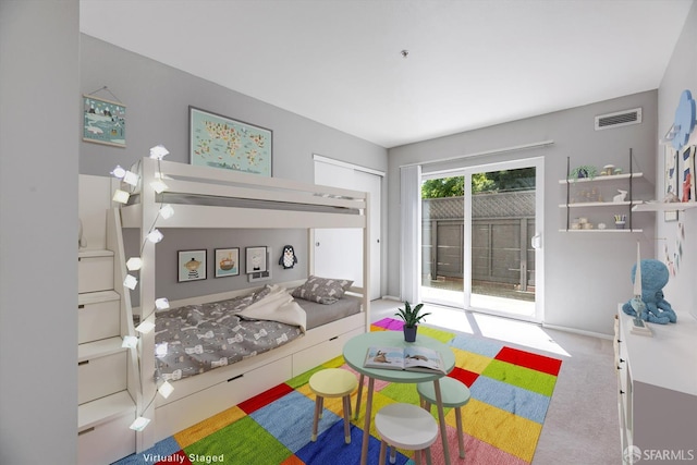 8100 Oceanview Ter Unit 117, San Francisco, CA 94132 - bedroom featuring access to exterior and carpet floors