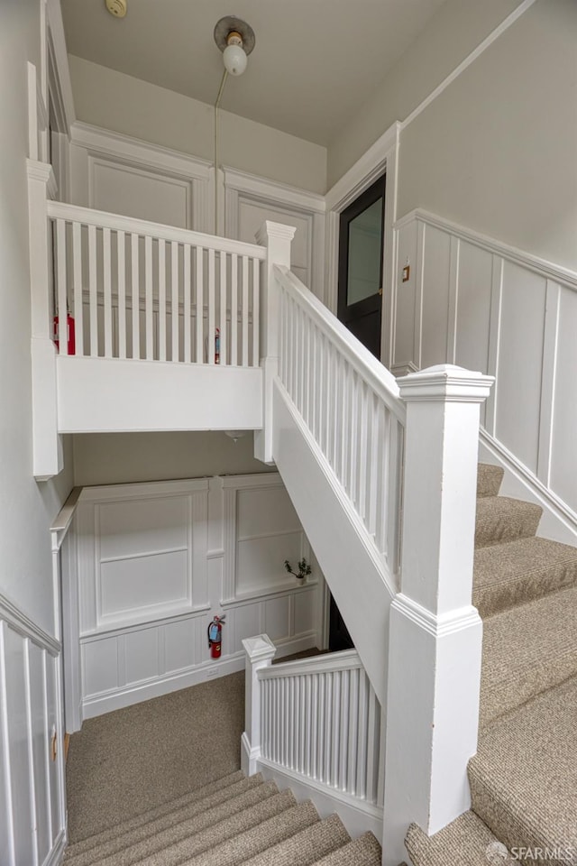 stairway with carpet