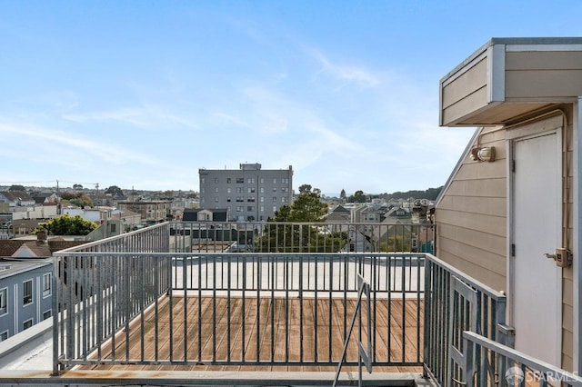 balcony with a residential view
