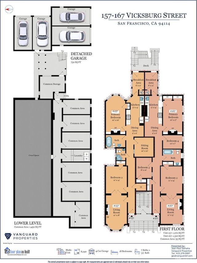 157-167 Vicksburg St, San Francisco, CA 94114 - floor plan / room layout